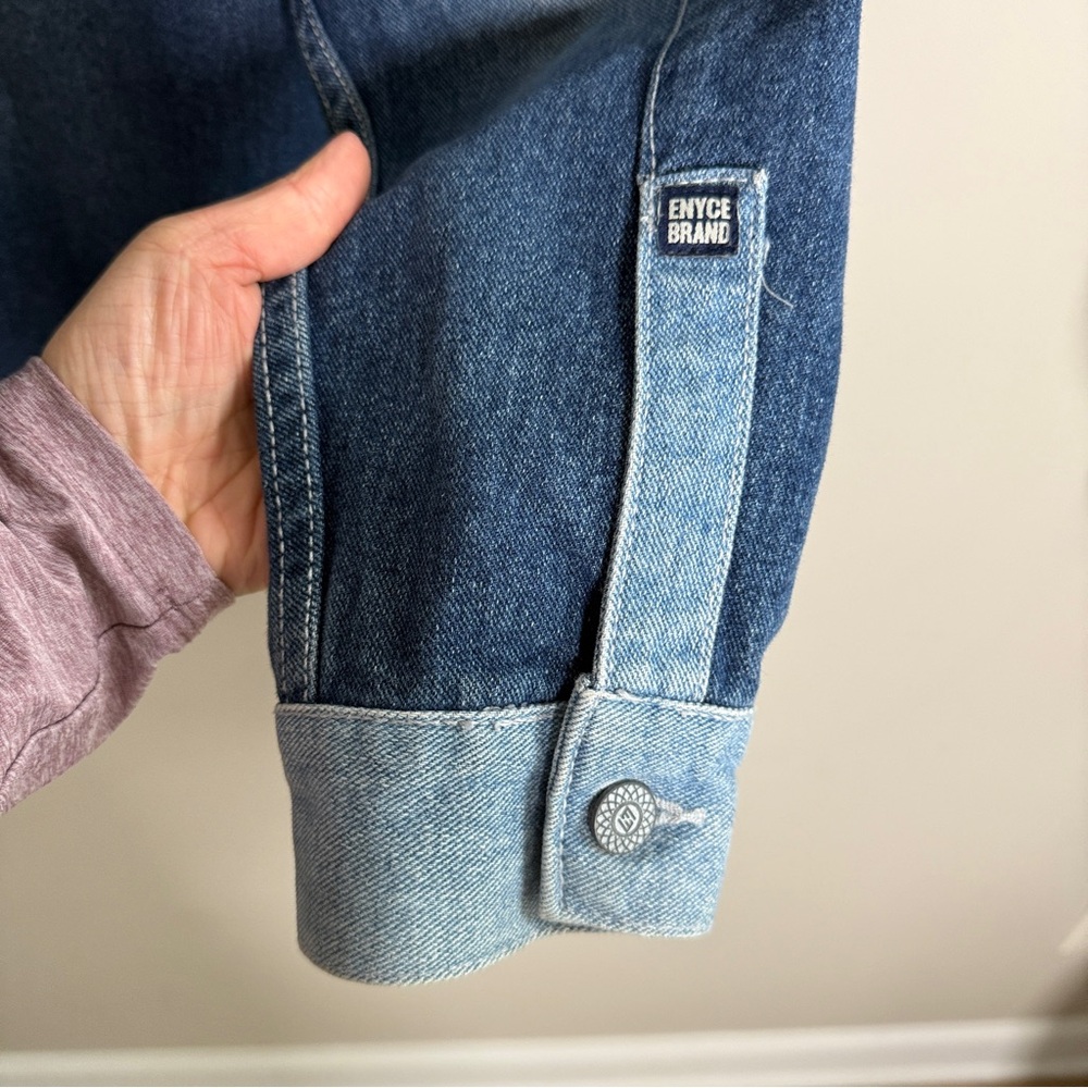 Vintage Enyce Men’s Patchwork Jean Jacket L - Picture 7 of 9